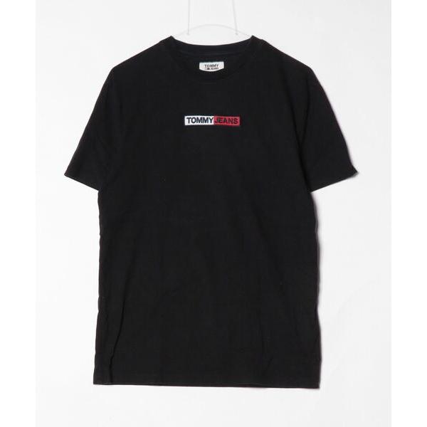 「TOMMY JEANS」 半袖Tシャツ S ブラック メンズ