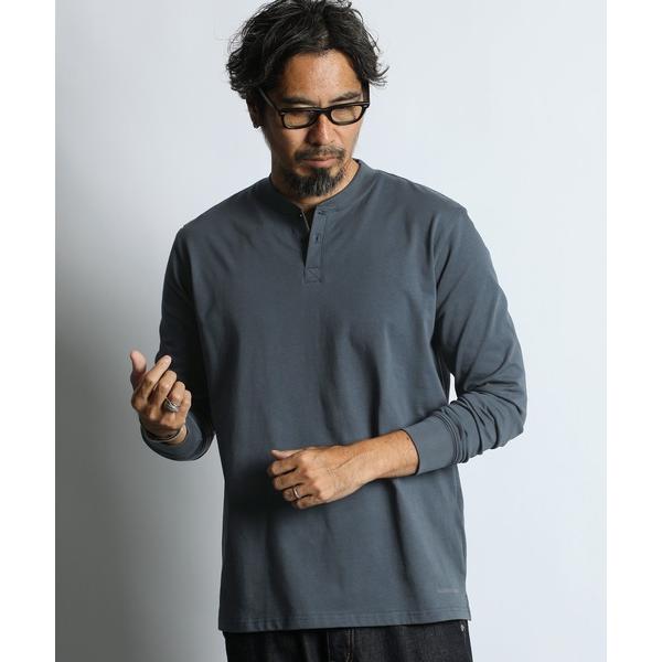 ヘンリーネック tシャツ SILKY TOUCH SHIELD NECK L/S HENLEY TEE：シリコンバイオ加工 シールドネック ヘンリーロンT / 襟裏汚れ防止 / シルキータッチ /…