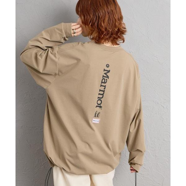 tシャツ 「WEB先行予約」「Marmot/マーモット」 別注 バーティカルロゴ バックプリントロンT レディース メンズ