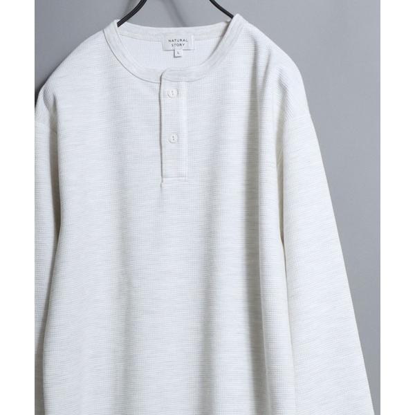 ヘンリーネック tシャツ Dry Waffle Henley Long Sleeve T-Shirt / ドライワッフルヘンリーネックロンT 長袖Tシャツ メンズ レディース ムジT 無地 シンプル