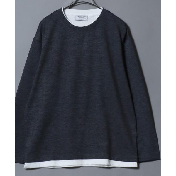 tシャツ Knit-Sewn Fake Layered Long-Sleeve T-Shirt / ニットソーフェイクレイヤードロンT 長袖Tシャツ メンズ トップス 秋冬 カットソー メンズ