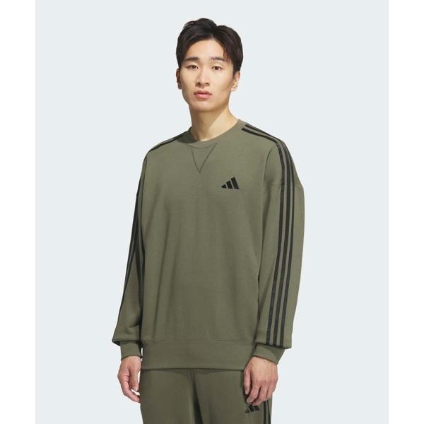アディダス　adidas トレーナー スウェット エッセンシャルズ プラス ルーズフィット スリーストライプス フレンチテリー スウェットシャツ / トレーナー …