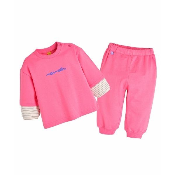 セットアップ 「セットアップ」ロゴポイントトップス＆パンツ キッズ 子供服 男の子 女の子