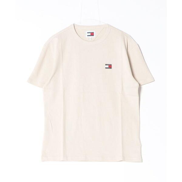 「TOMMY JEANS」 半袖Tシャツ MEDIUM アイボリー メンズ