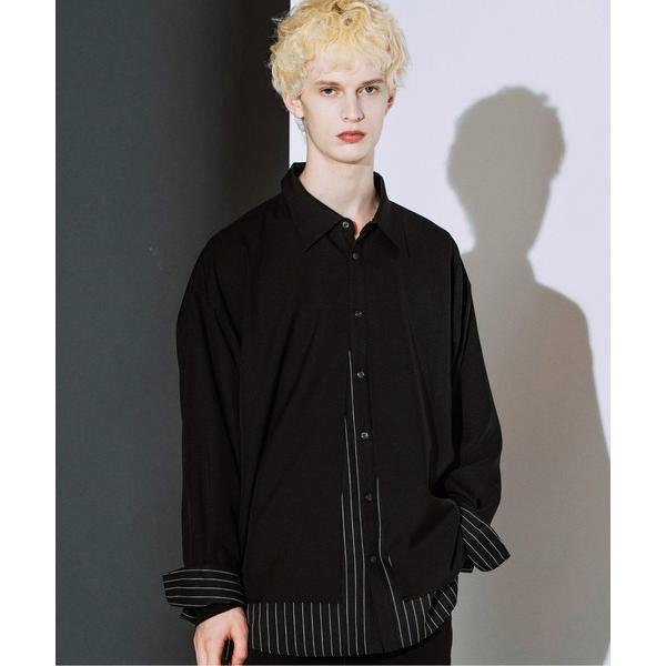 シャツ 「NO ID.」Changing Layered BIG Shirt / チェンジング レイヤード ビッグ シャツ メンズ