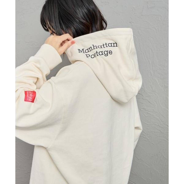 パーカー 「MANHATTAN PORTAGE/マンハッタンポーテージ」 別注 フードロゴ刺繍 スウェットパーカー レディース メンズ