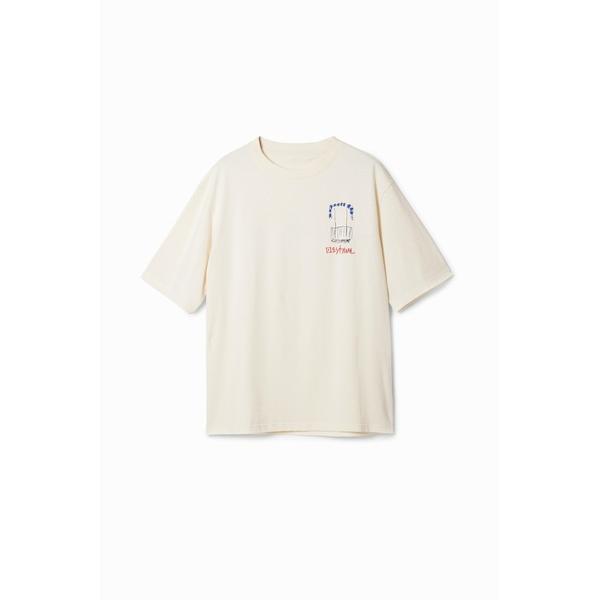 「Desigual」 半袖Tシャツ M ホワイト メンズ