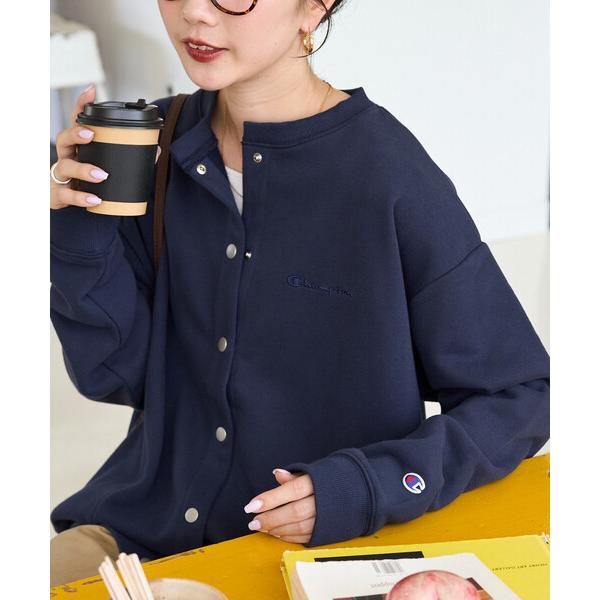 チャンピオン カーディガン 限定展開 Champion × FREAK'S STORE/チャンピオン 別注 スナップ スウェット カーディガン レディース