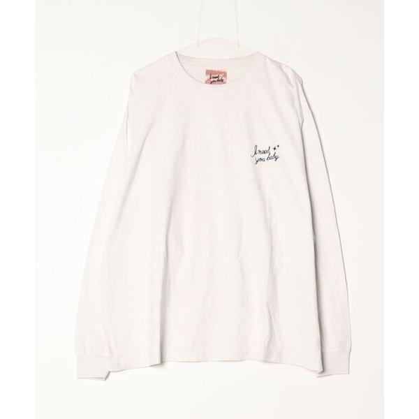 「FREAK'S STORE」 ワンポイント長袖Tシャツ L ホワイト メンズ