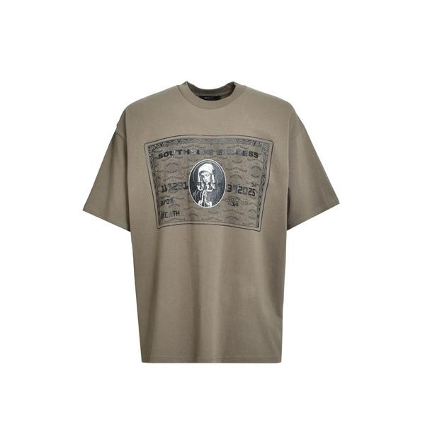 「BREATH」 半袖Tシャツ LARGE ブラウン メンズ