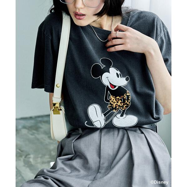 tシャツ 半袖 GOOD ROCK SPEED × FREAK'S STORE/グッドロックスピード 「MICKEY MOUSE」 Leopard Tシャツ/ミッキーマウス/別注 レオパード柄 レディース