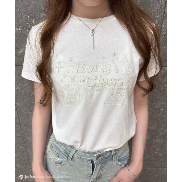 tシャツ 半袖 「Harry Potter」魔法薬学 刺繍 Tシャツ レディース