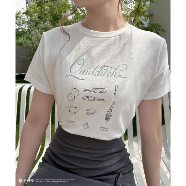 tシャツ 半袖 「Harry Potter」クィディッチ プリント Tシャツ レディース