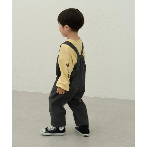 サロペット オーバーオール 「XS-L」 ストレッチデニムワイドサロペット キッズ 子供服 男の子 女の子