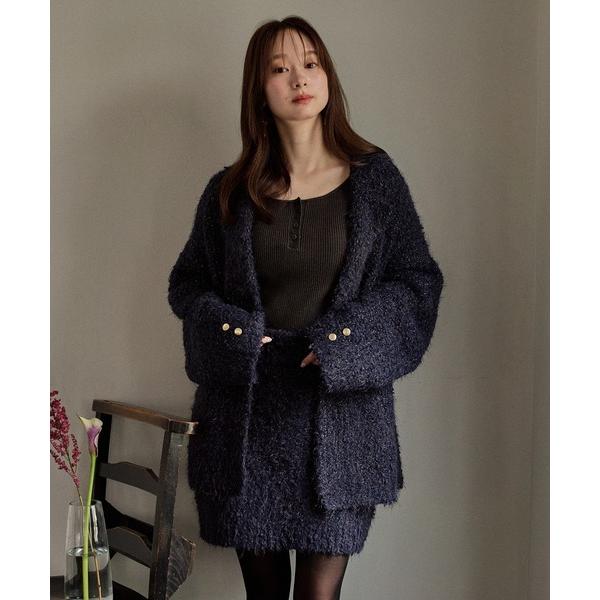 セットアップ glitter melange knit set up / グリッターメランジニットセットアップ レディース