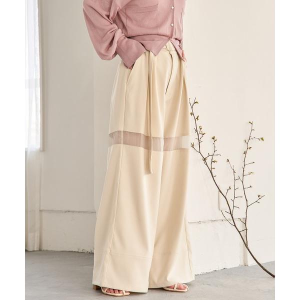 「mideal」 パンツ MEDIUM アイボリー レディース