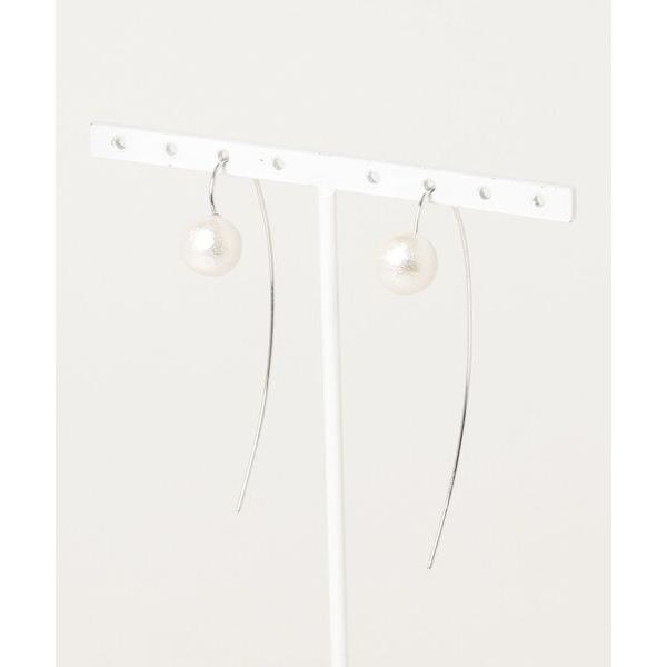 「anq.」 ピアス（両耳用） ONE SIZE ホワイト レディース