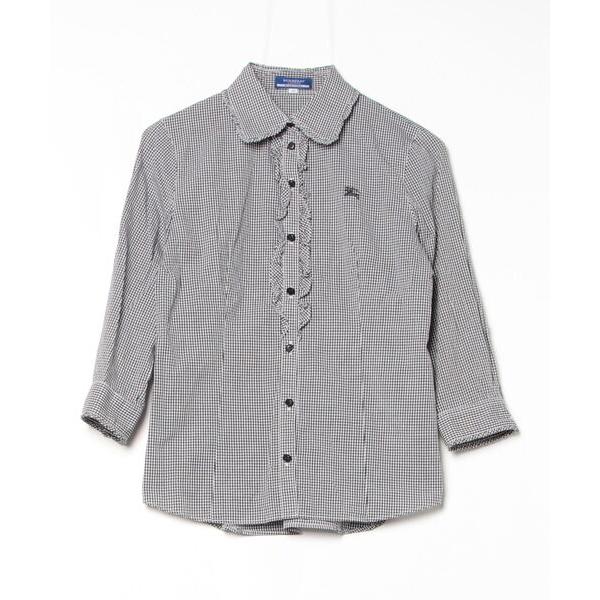 「BURBERRY BLUE LABEL」 長袖シャツ 38 ネイビー レディース