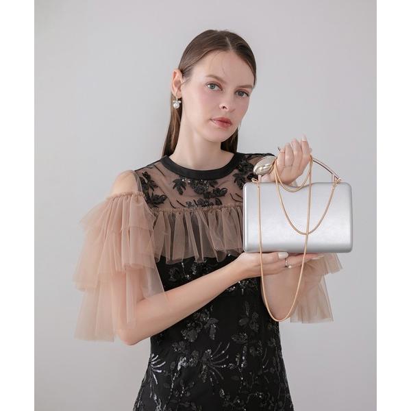 結婚式 ハンドバッグ 「LEJA」チューリップメタルハンドルグリッター2WAYバッグ結婚式 パーティー 成人式 二次会 同窓会 お呼ばれ オケージョン 20代 30代