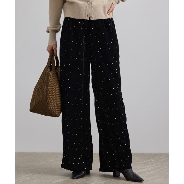 ワイドパンツ パンツ 「COUTURE D'ADAM（クチュール ド アダム）」Stardust Glitter Velvet Easy Wide Pant レディース