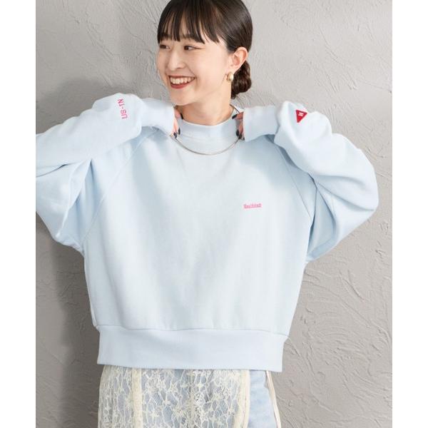 トレーナー スウェット 裏起毛 「HEALTHKNIT/ヘルスニット」 別注 ショート丈 クラシックラグランスリーブスウェット レディース
