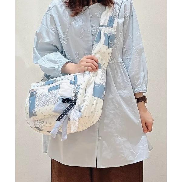 ハンドバッグ 「Cross×Staff」ボトルポケ付/ハーフムーンフリルbag