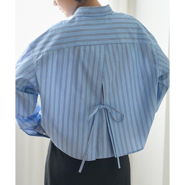 ブラウス シャツ RED KAP × FREAK'S STORE/レッドキャップ 別注 バックリボン ストライプ ロングスリーブシャツ レディース