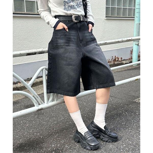 「CIAOPANIC」 デニムハーフパンツ LARGE ブラック レディース