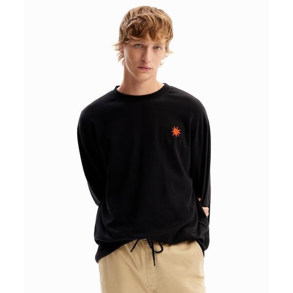 「Desigual」 長袖Tシャツ L ブラック メンズ