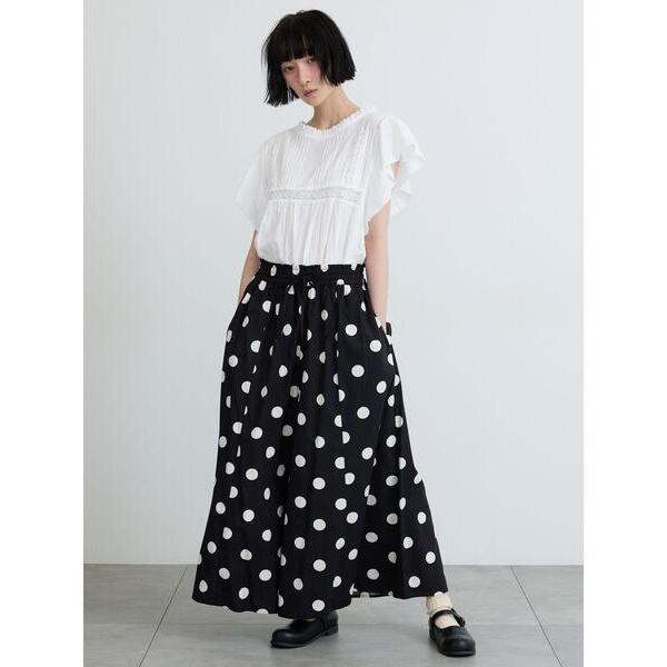 ワイドパンツ パンツ 「接触冷感」フレアワイドパンツ レディース