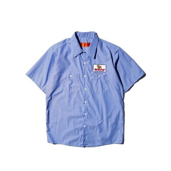 シャツ 半袖 MACK TRUCKS マックトラック / MACK TRUCKS×RED KAP S/S STRIPE WORK SHIRTS メンズ レディース