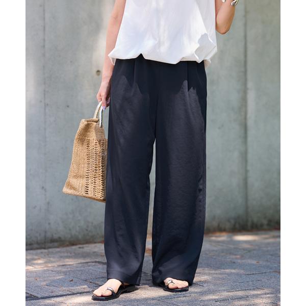 パンツ 「追加」ポリエステルツイルリラックスパンツ 5 レディース