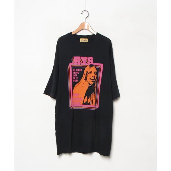 「HYSTERIC GLAMOUR」 Tシャツワンピース FREE ブラック レディース