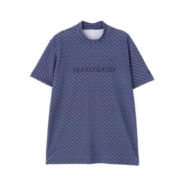 tシャツ 「PEARLY GATES」「PG is PG」PE/PUフルダルカノコ半袖ハイネックカットソー 「組織柄」 メンズ
