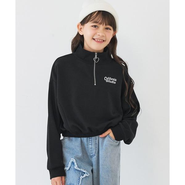 トレーナー キッズ　ハーフジップスウェットトップス キッズ 子供服 女の子