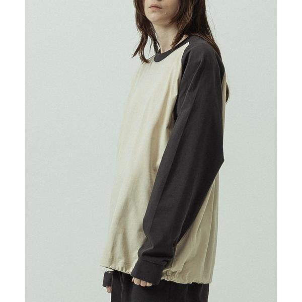 tシャツ 「SLICK/スリック」30/2 Compact Yarn Oversized Baseball Drawstring T-shirt/30/2 コンパクトヤーン オーバーサイズベースボールドローストリン…