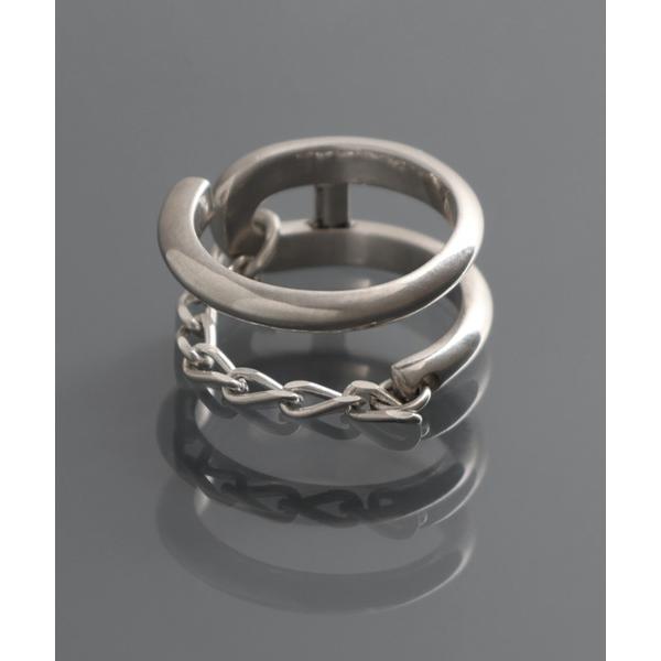 アレルギー対応 指輪 リング 「YArKA/ヤーカ」chain bridge ring「haci3」 /チェーンリング メンズ レディース