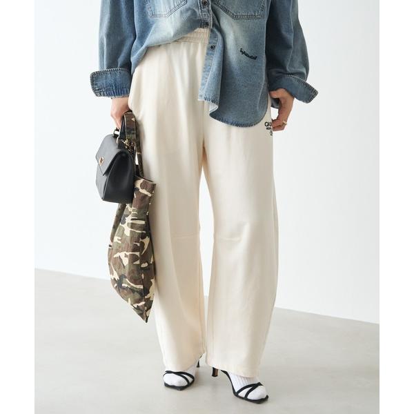 ワイドパンツ スウェットパンツ ジャージ ストレッチ裏毛カーブシルエットスウェットパンツ レディース