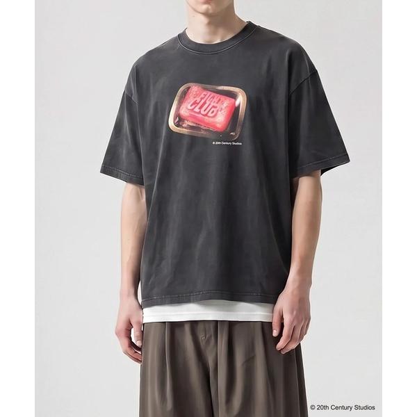 tシャツ 「SLICK/スリック」FIGHT CLUB Printed T-shirt 01 / ファイトクラブ ロゴプリントTシャツ / パウダー加工 / オーバーサイズ / ヴィンテージライク