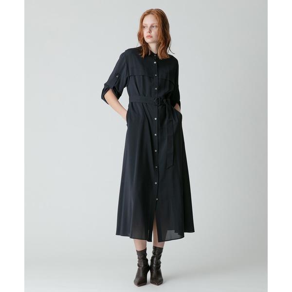 「allureville」 7分袖ワンピース 2 ネイビー レディース