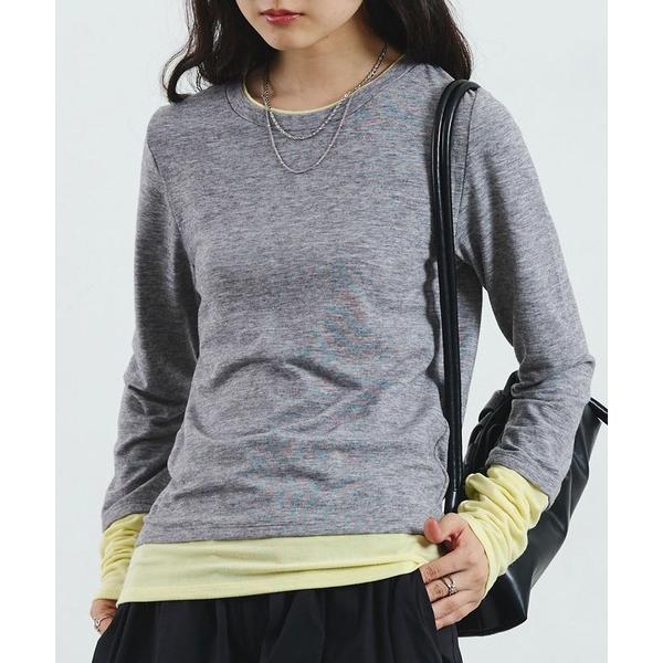 tシャツ COLOR BLOCK LAYERED TEE レディース