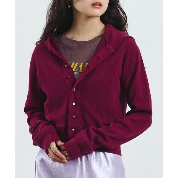 カーディガン 「ROSE BUD別注」FAITH COTTON THERMAL HODDIE CARDIGAN レディース