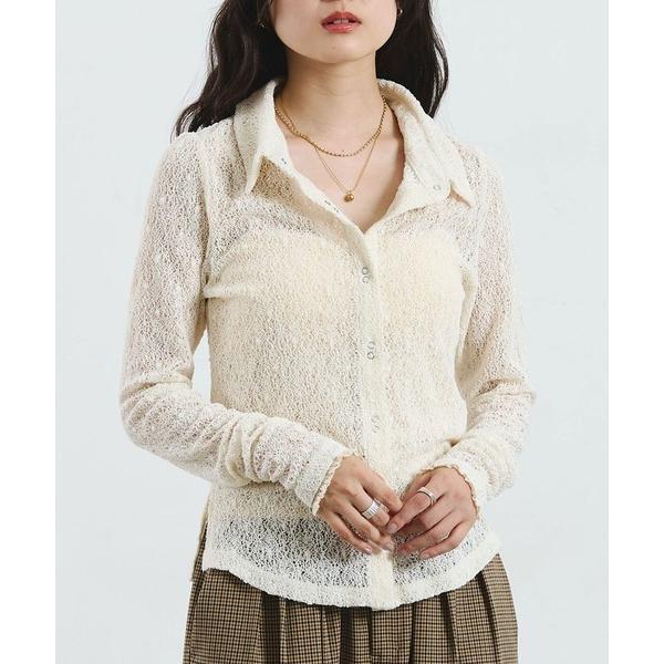 ブラウス シャツ STRETCH LACE TOP レディース
