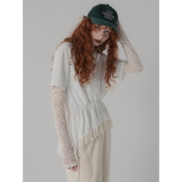 tシャツ 半袖 HEM LACE TEE レディース