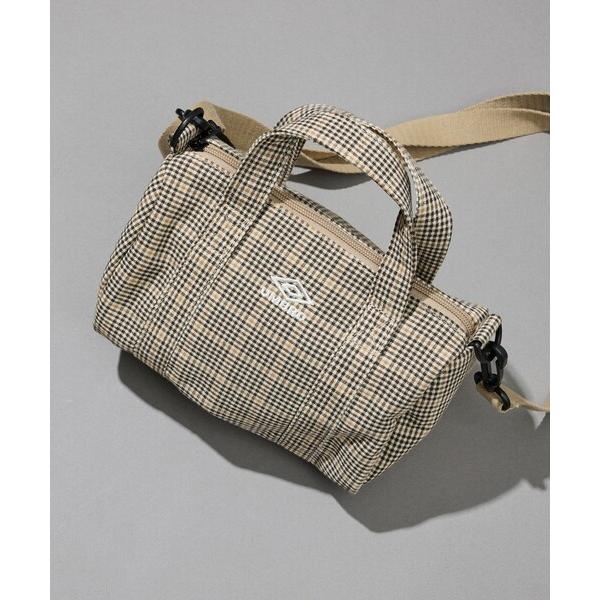ショルダーストラップ ショルダーバッグ ミニ UMBRO/アンブロ SP flannel Mini Boston Bag/別注 フランネル ミニボストンバッグ メンズ レディース
