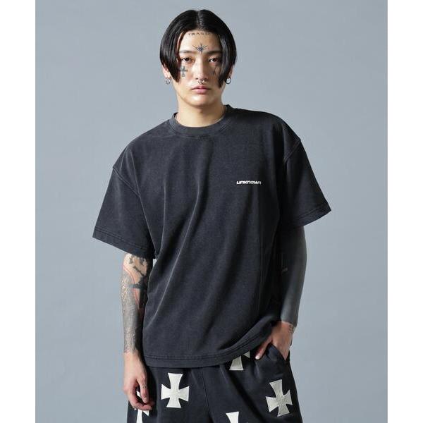 tシャツ UNKNOWN LONDON/アンノウンロンドン/「LHP EXCLUSIVE」LEATHER CROSS TEE メンズ レディース