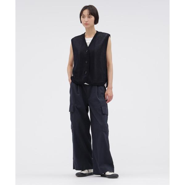 ワイドパンツ パンツ WASHED COTTON NYLON レディース