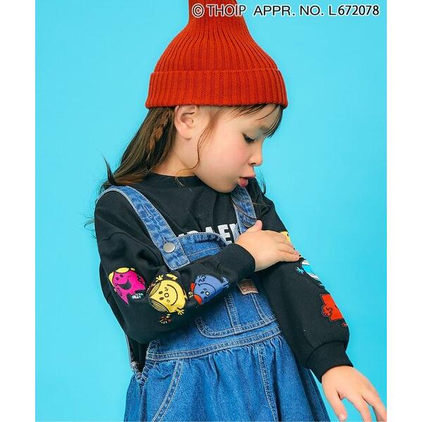 tシャツ MR.MEN LITTLE MISS 袖ワッペン長袖Tシャツ キッズ 子供服 男の子 女の子