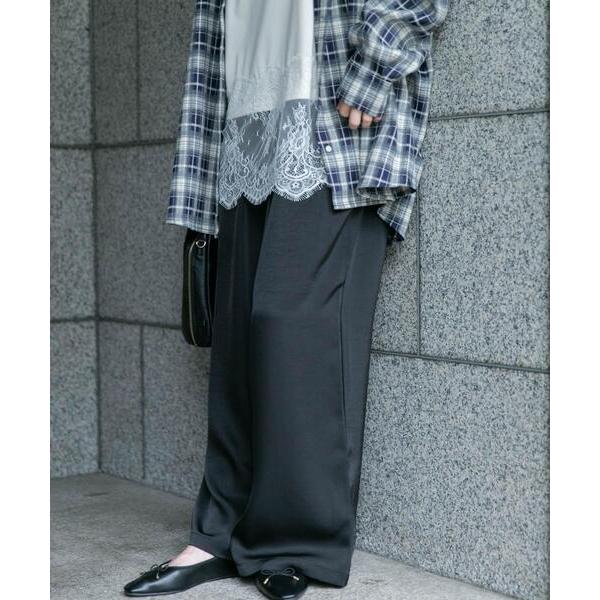 パンツ ヴィンテージサテンパンツ レディース