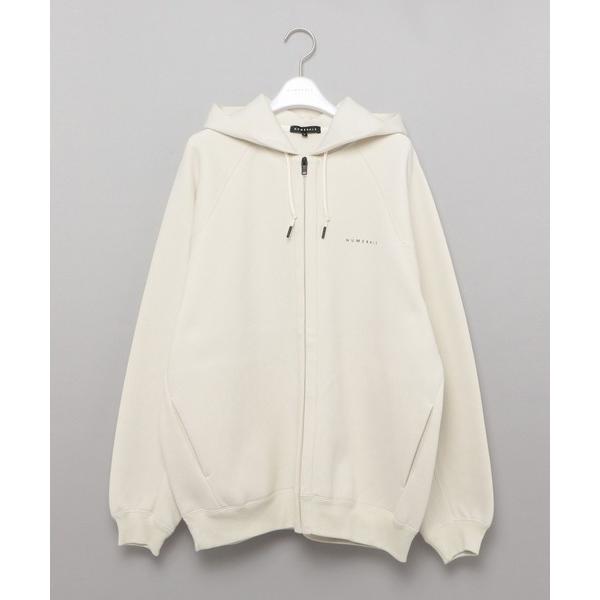 「NUMERALS」 ジップアップパーカー MEDIUM オフホワイト メンズ